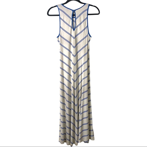 Ann Taylor Blue Striped Maxi Dress (XS) - Picture 2 of 11